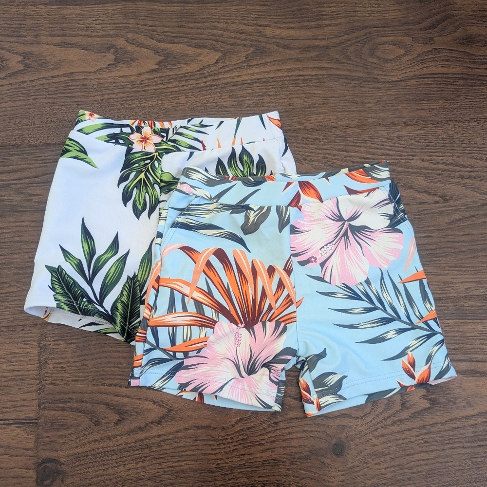 PatPat Boys Swim Trunks Tropical Hibiscus Size 18-24 Months 2T
